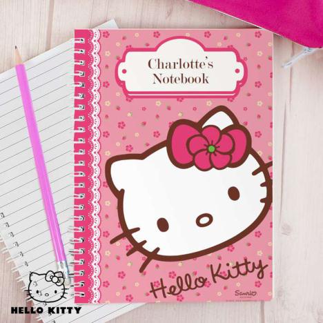 Personalised A5 Hello Kitty Floral Notebook Extra Image 1